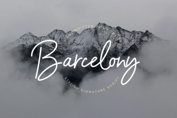Barcelony Font: Elegant Script Handwritten Typeface for Makers
