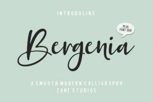 Bergenia Duo Script Handwritten Font for Makers