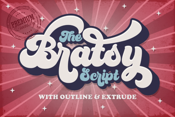 Bratsy: A Layered Retro Script Font for Nostalgic Branding