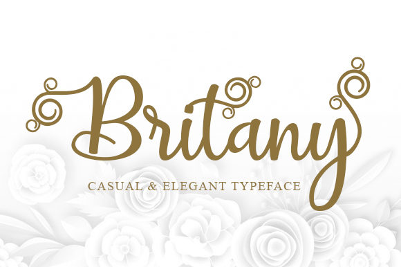 Britany Script Font for Romantic Handmade Designs
