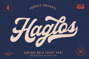 Haglos Vintage Script Font for Handmade Creators
