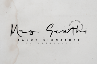 Mrs. Santhi Script Font for Handmade Brands