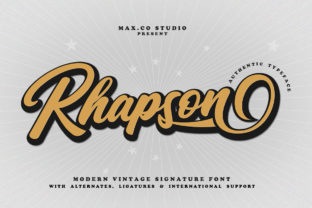 Rhapson Script: A Soft Retro Script Font for Editorial Design